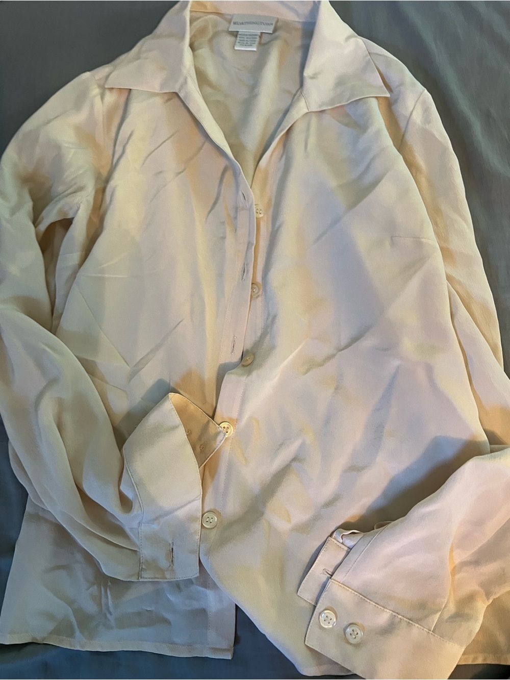 Worthington 100% Silk Blouse in Light Cream